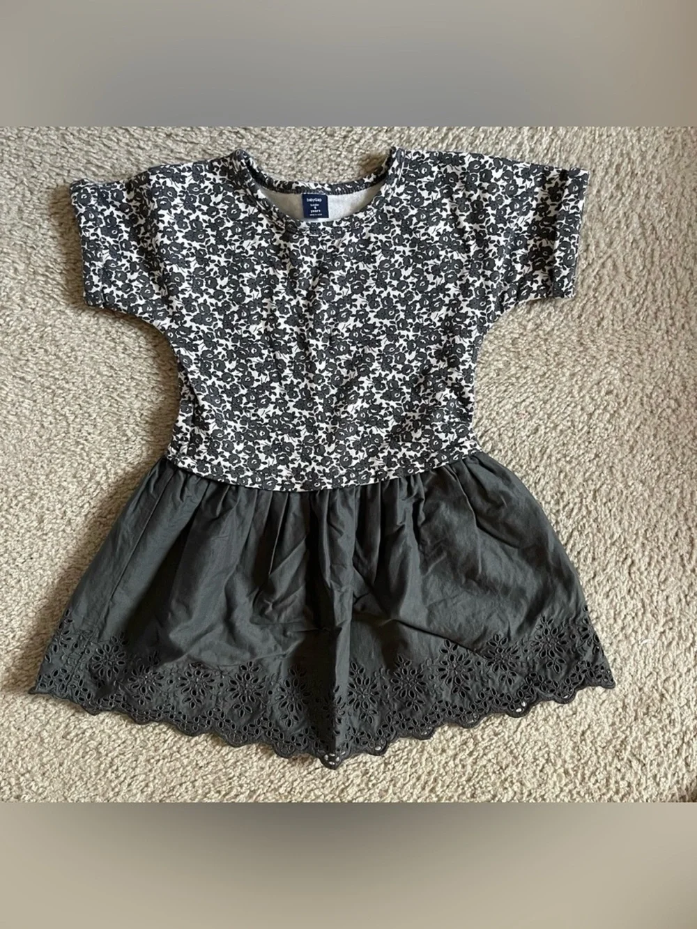 Gap Black Floral Print Skirted Bottoms for Kids 5T